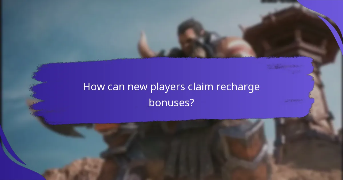 Which types of recharge bonuses are available for new players?