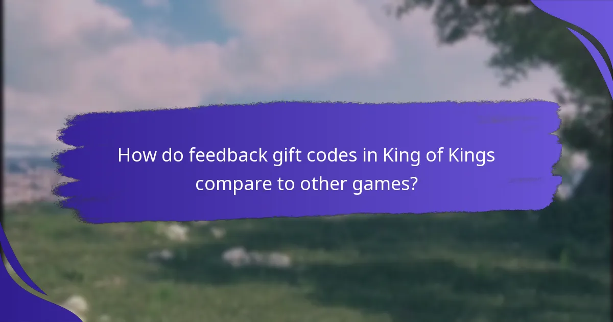 What rewards can players expect from feedback gift codes?