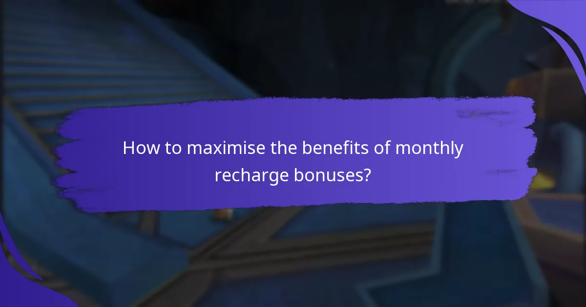 Which companies offer notable monthly recharge bonus programmes?