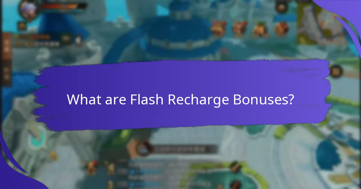 How do different providers’ flash recharge bonuses compare?