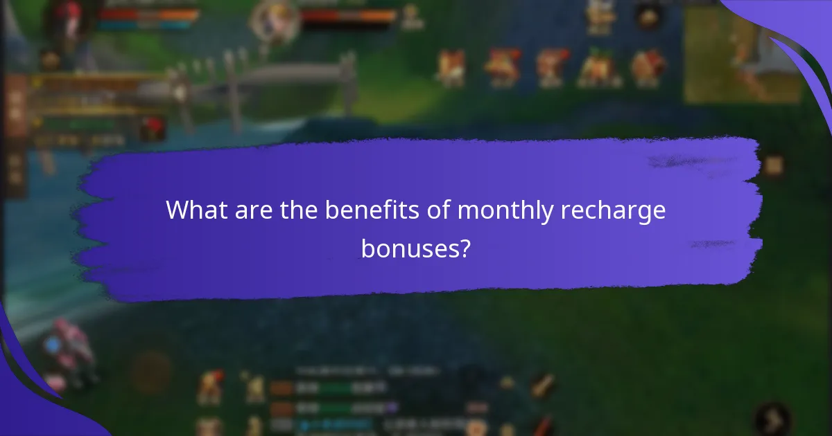 How do monthly recharge bonuses compare across different providers?