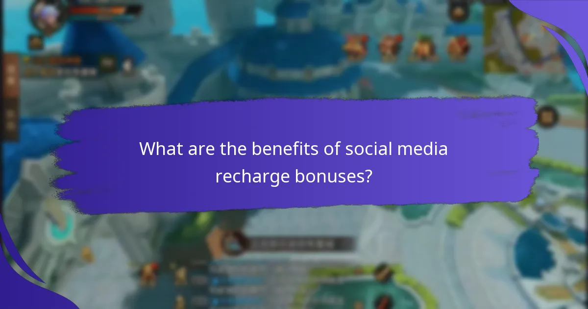 Which social media platforms offer the best recharge bonuses?