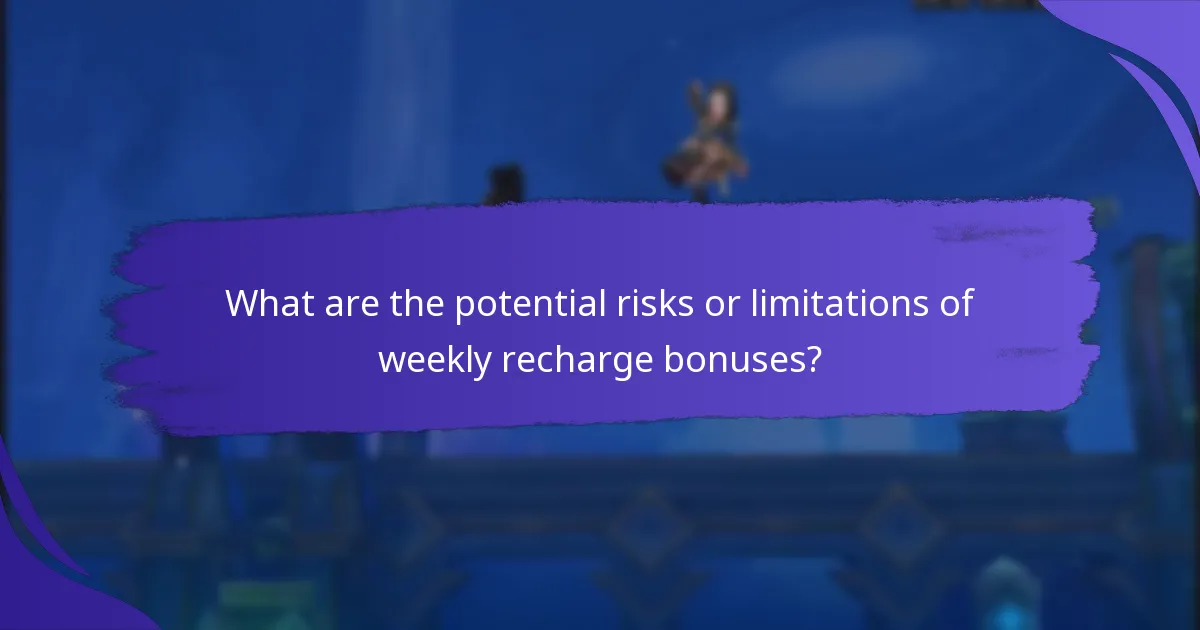 How do weekly recharge bonuses compare across different platforms?